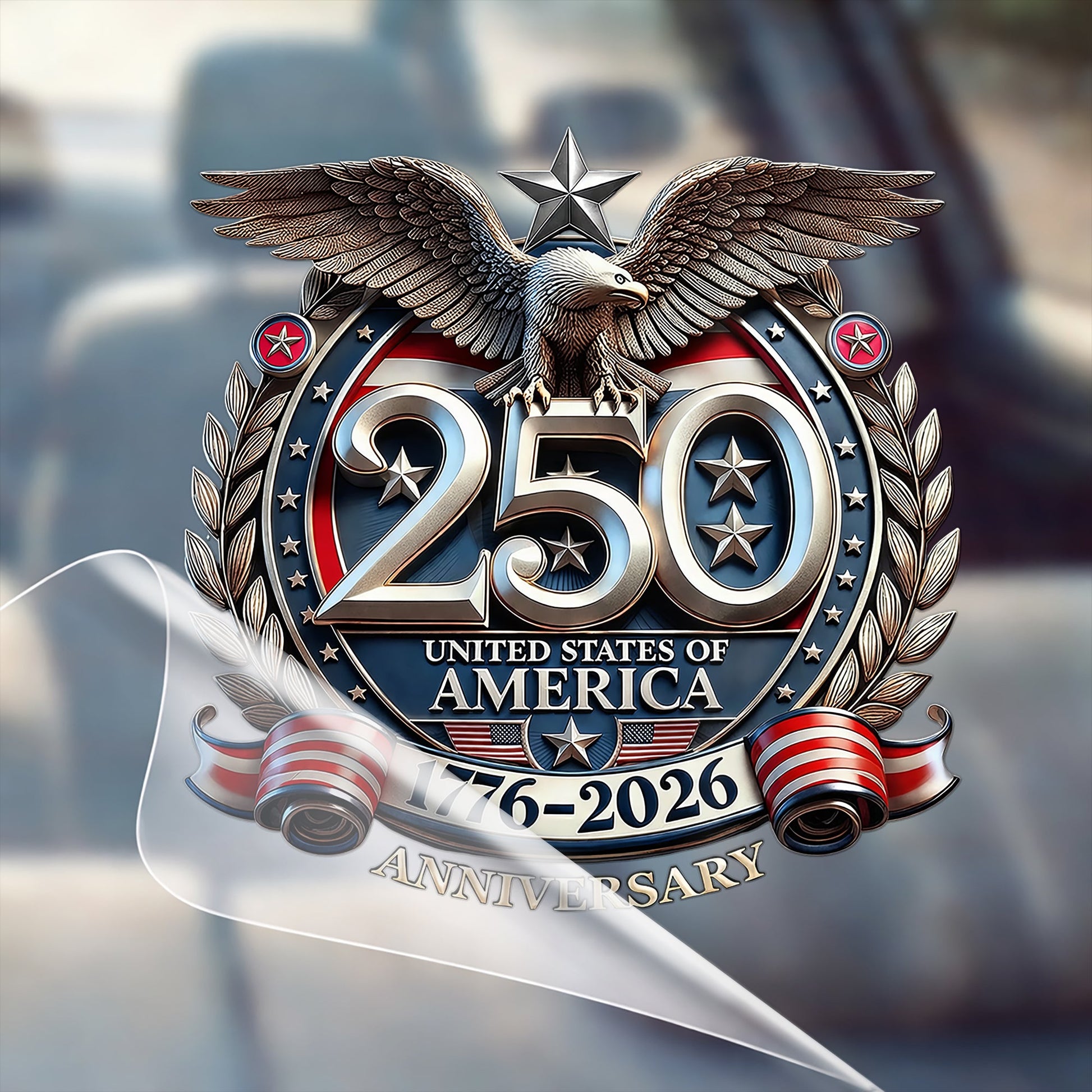 🔥 LIMITED TIME OFFER - USA Eagle Flag 250th Anniversary High Quality UV DTF 3D Decal