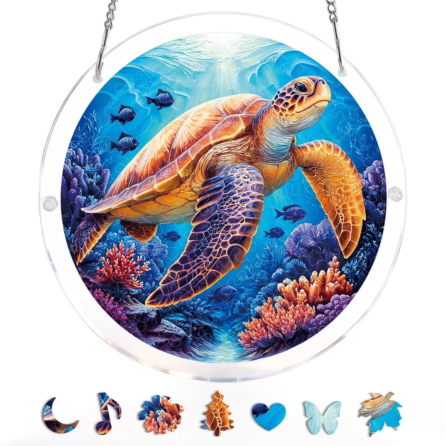 Starsea Turtle Light Puzzle Suncatcher