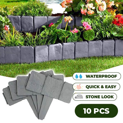 10-Piece Stone-Look Decorative Garden Edging Set