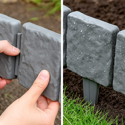10-Piece Stone-Look Decorative Garden Edging Set
