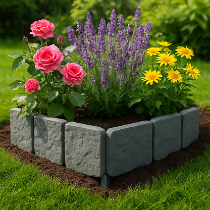10-Piece Stone-Look Decorative Garden Edging Set