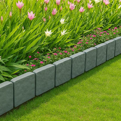 10-Piece Stone-Look Decorative Garden Edging Set