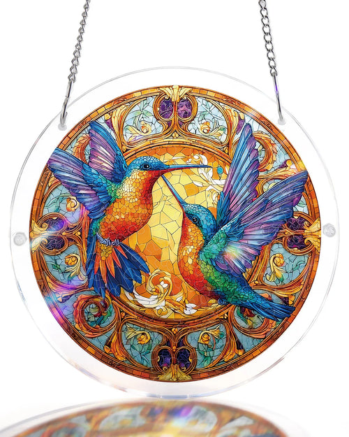 Twin Wings of Radiance Light Puzzle Suncatcher