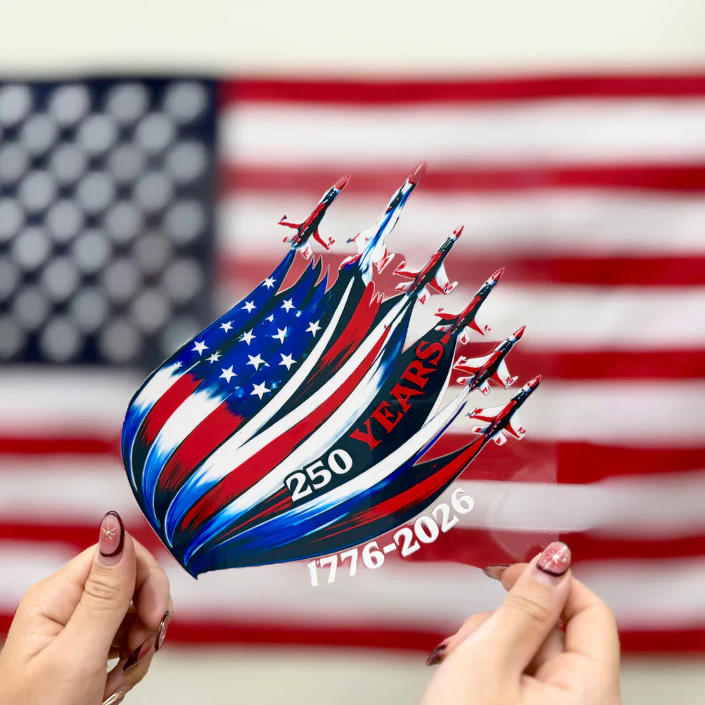 🔥 LIMITED TIME OFFER - USA Eagle Flag 250th Anniversary High Quality UV DTF 3D Decal