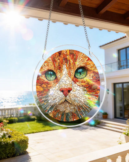 Stone Cat Light Puzzle Suncatcher