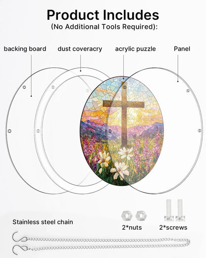 Garden of Holy Light Light Puzzle Suncatcher