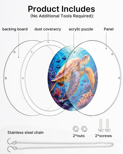 Starsea Turtle Light Puzzle Suncatcher