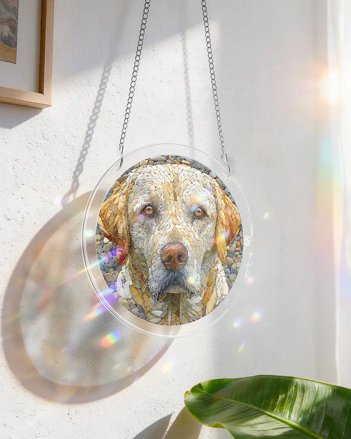 Stone Dog Light Puzzle Suncatcher