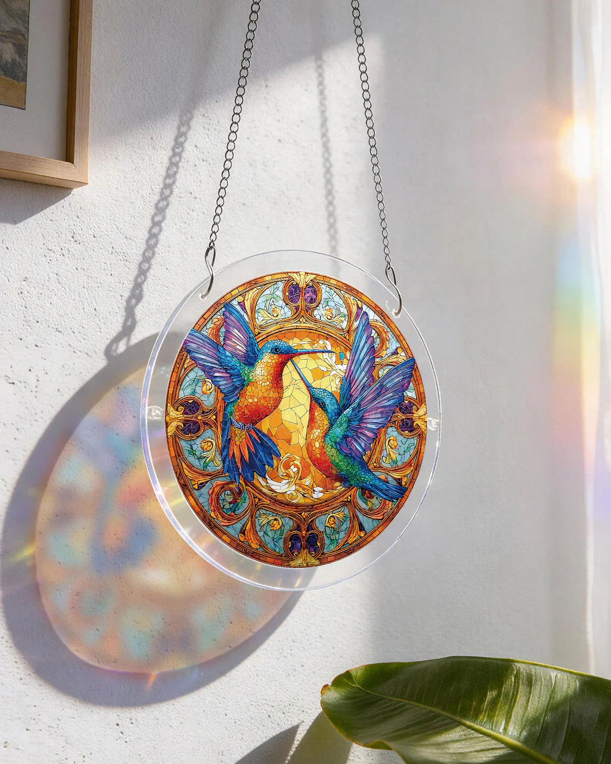 Twin Wings of Radiance Light Puzzle Suncatcher