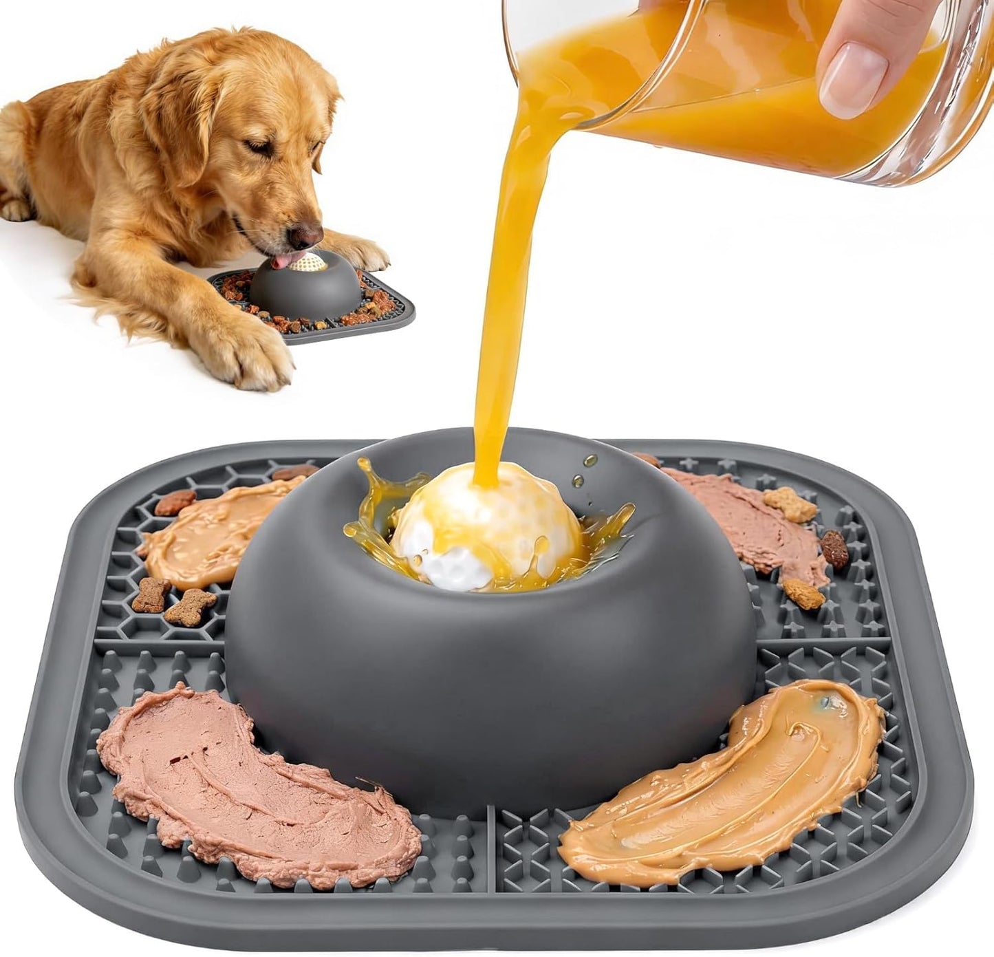 PawFeast™ 2-in-1 Slow Feeder Bowl & Lick Mat