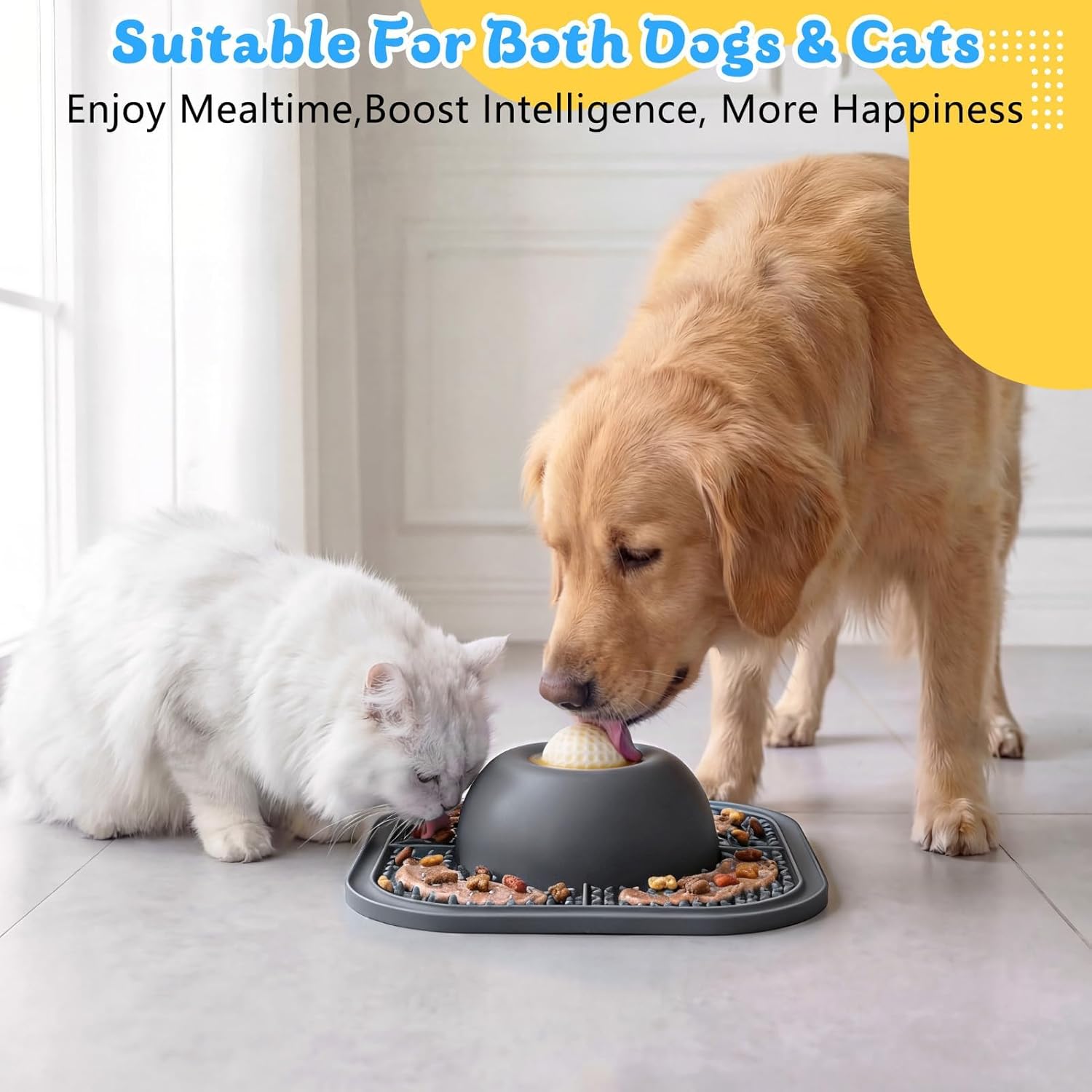 PawFeast™ 2-in-1 Slow Feeder Bowl & Lick Mat