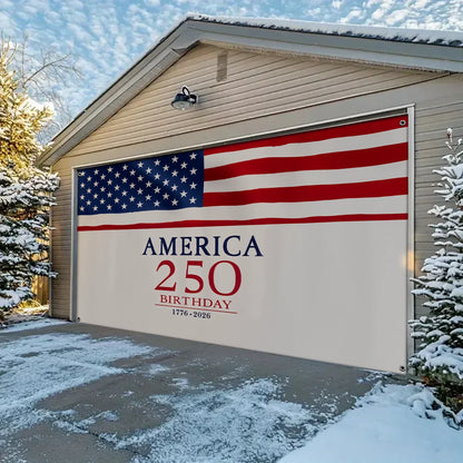 Shineful Garage Door Banner Decoration America 250th Anniversary