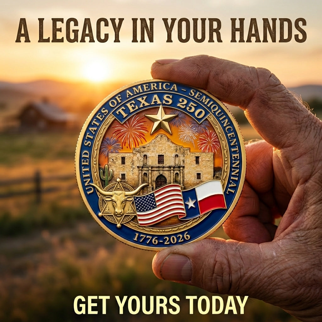 United States 250th Anniversary Coin - Texas,1776-2026, Patriotic Gift