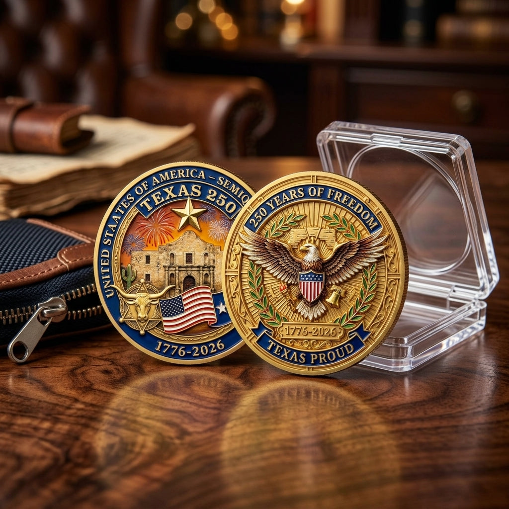 United States 250th Anniversary Coin - Texas,1776-2026, Patriotic Gift