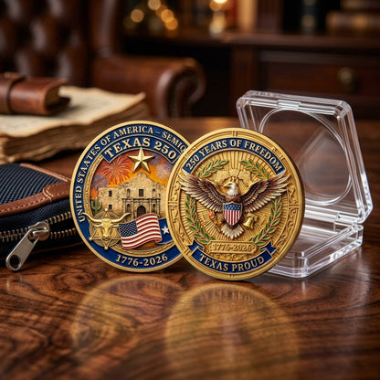 United States 250th Anniversary Coin - Texas,1776-2026, Patriotic Gift