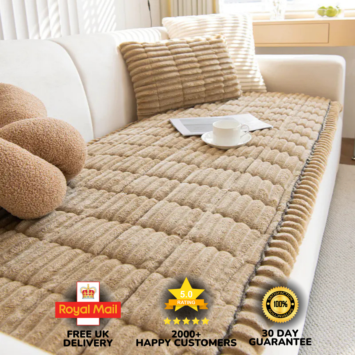 PawLounge™ – Quilted Cozy Sofa Cover