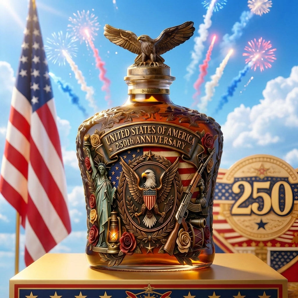 250th Anniversary Eagle Crest Commemorative Whiskey Bottle