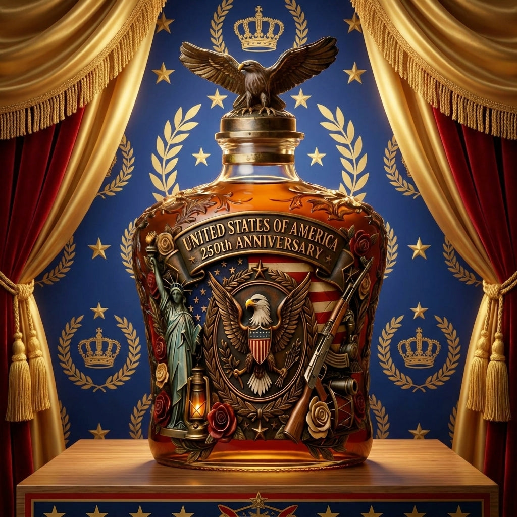 250th Anniversary Eagle Crest Commemorative Whiskey Bottle