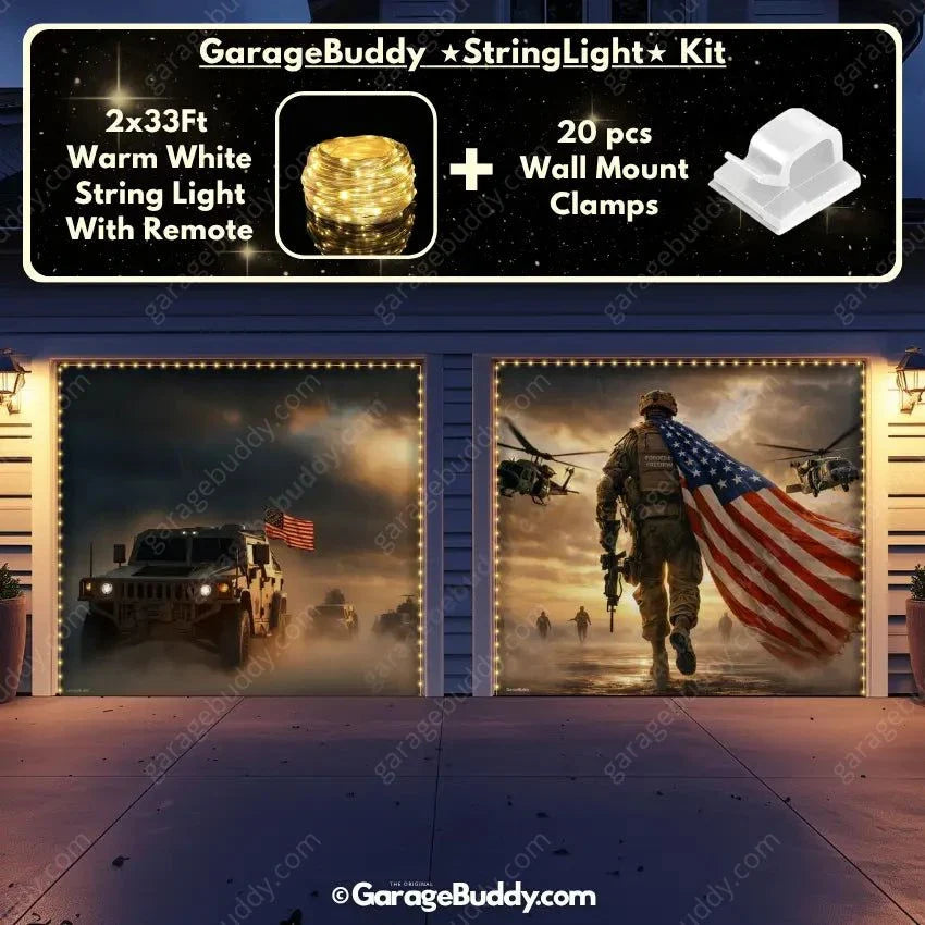 Forged In Freedom | Patriotic Veterans Garage Door Cover