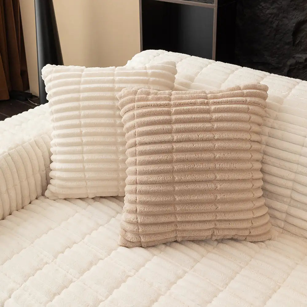 One-Piece Cozy Flannel Sofa Protection Non-Slip Couch Cover