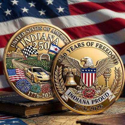 All State Proud 250th Anniversary Gold Coin – Patriotic Gift for Americans