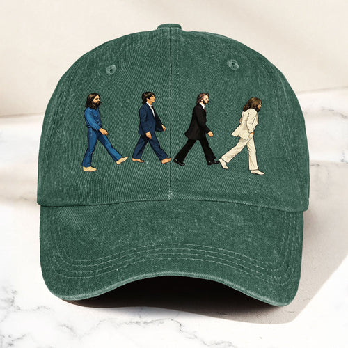 Abbey Road Denim Dad Cap – Iconic Walk Design ( With BOX)