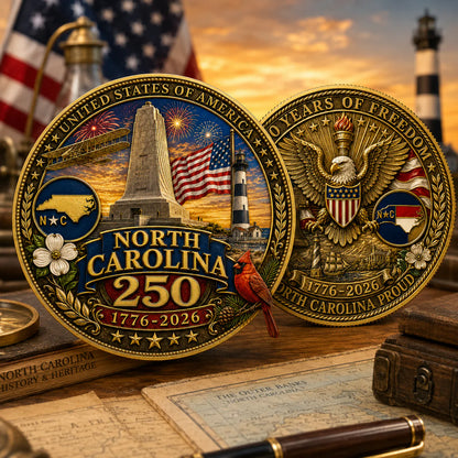 All State Proud 250th Anniversary Gold Coin – Patriotic Gift for Americans