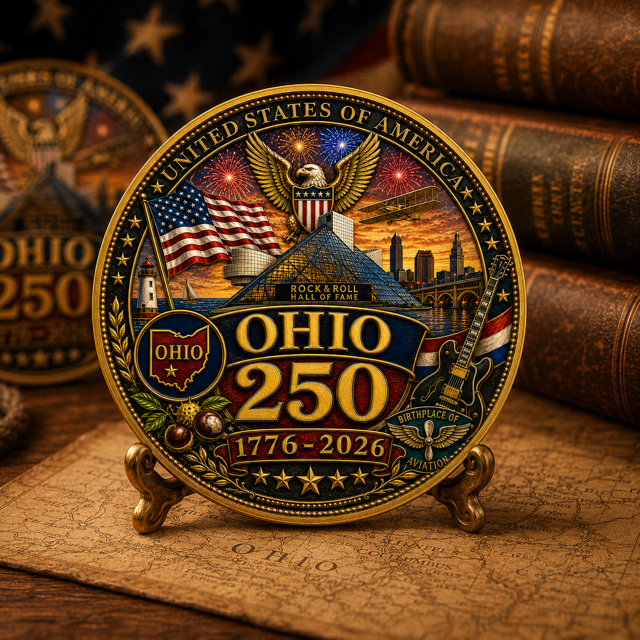 United States 250th Anniversary Coin-Ohio-Gift for Dad