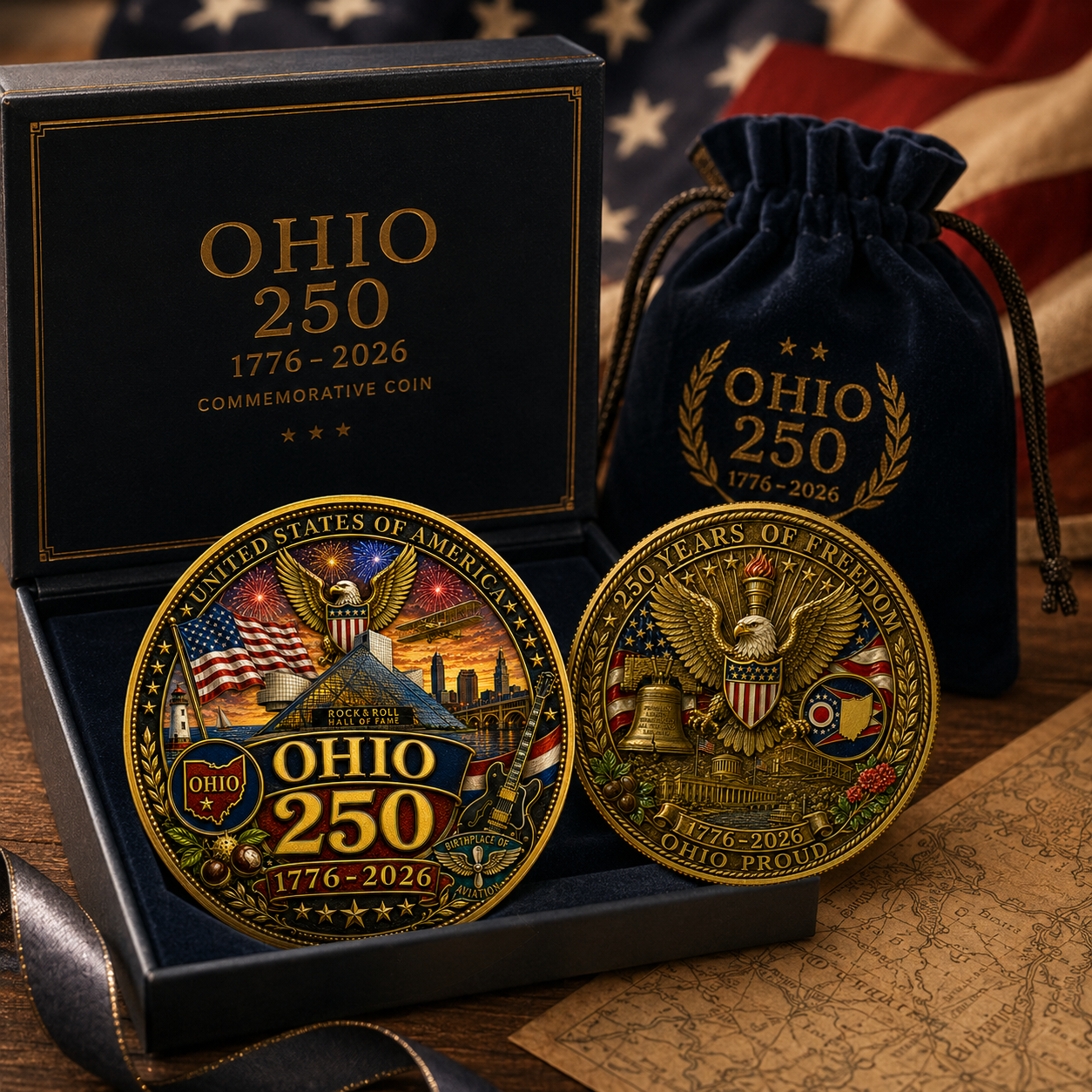 United States 250th Anniversary Coin-Ohio-Gift for Dad