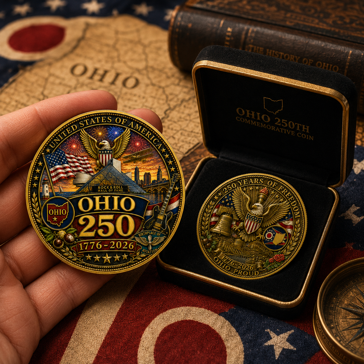 United States 250th Anniversary Coin-Ohio-Gift for Dad