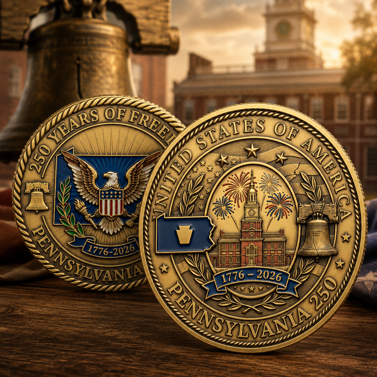 United States 250th Anniversary Coin-Pennsylvania
