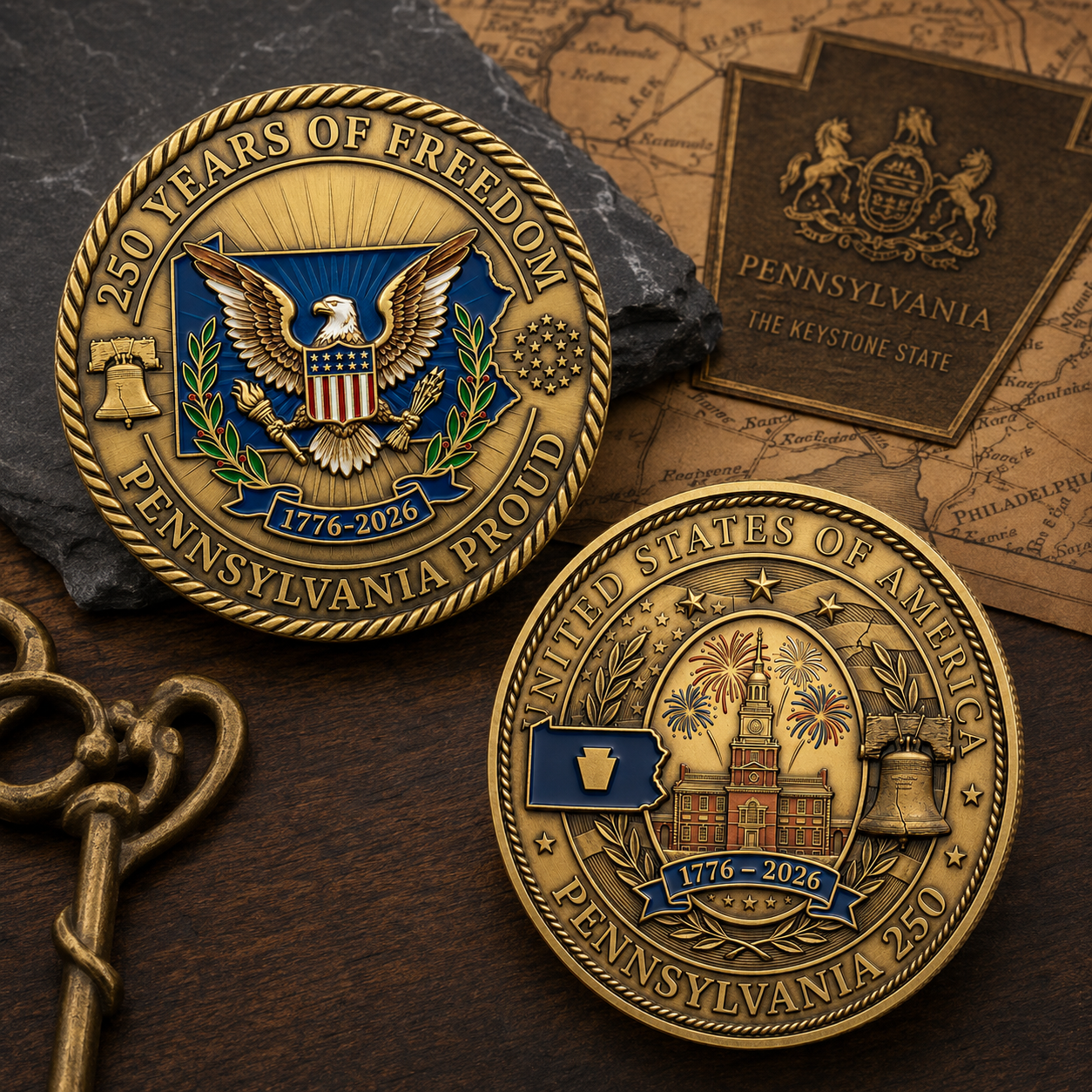 United States 250th Anniversary Coin-Pennsylvania