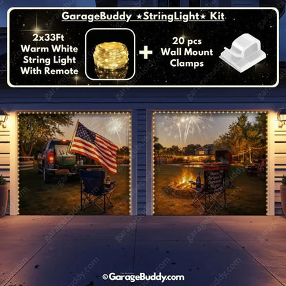 Stars Stripes & Summer Nights | Patriotic Garage Door Cover