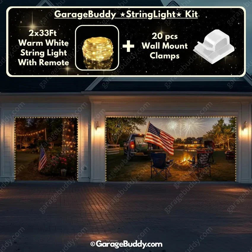 Stars Stripes & Summer Nights | Patriotic Garage Door Cover