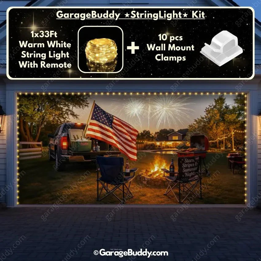 Stars Stripes & Summer Nights | Patriotic Garage Door Cover