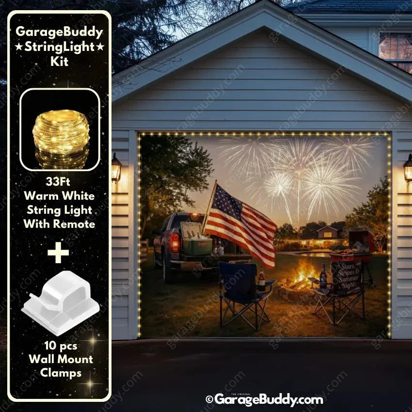 Stars Stripes & Summer Nights | Patriotic Garage Door Cover