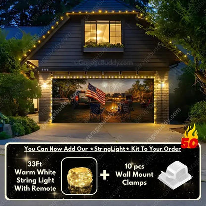 Stars Stripes & Summer Nights | Patriotic Garage Door Cover