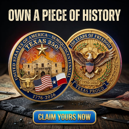 United States 250th Anniversary Coin - Texas,1776-2026, Patriotic Gift