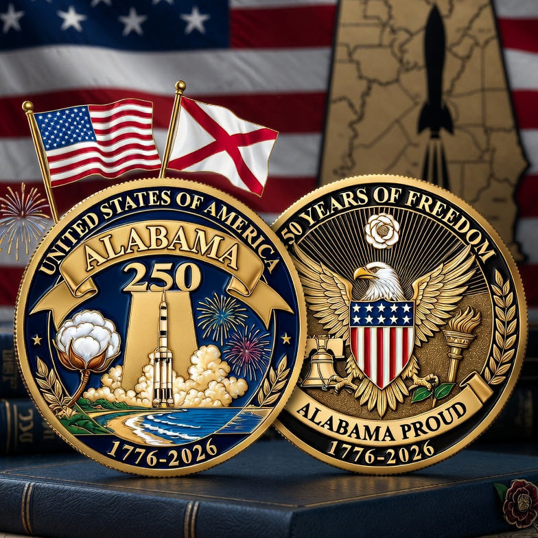 All State Proud 250th Anniversary Gold Coin – Patriotic Gift for Americans