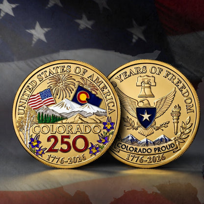All State Proud 250th Anniversary Gold Coin – Patriotic Gift for Americans