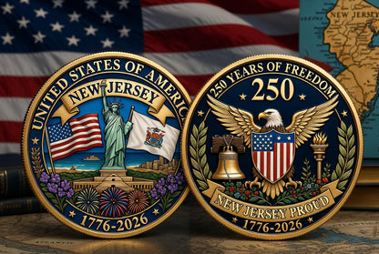 All State Proud 250th Anniversary Gold Coin – Patriotic Gift for Americans