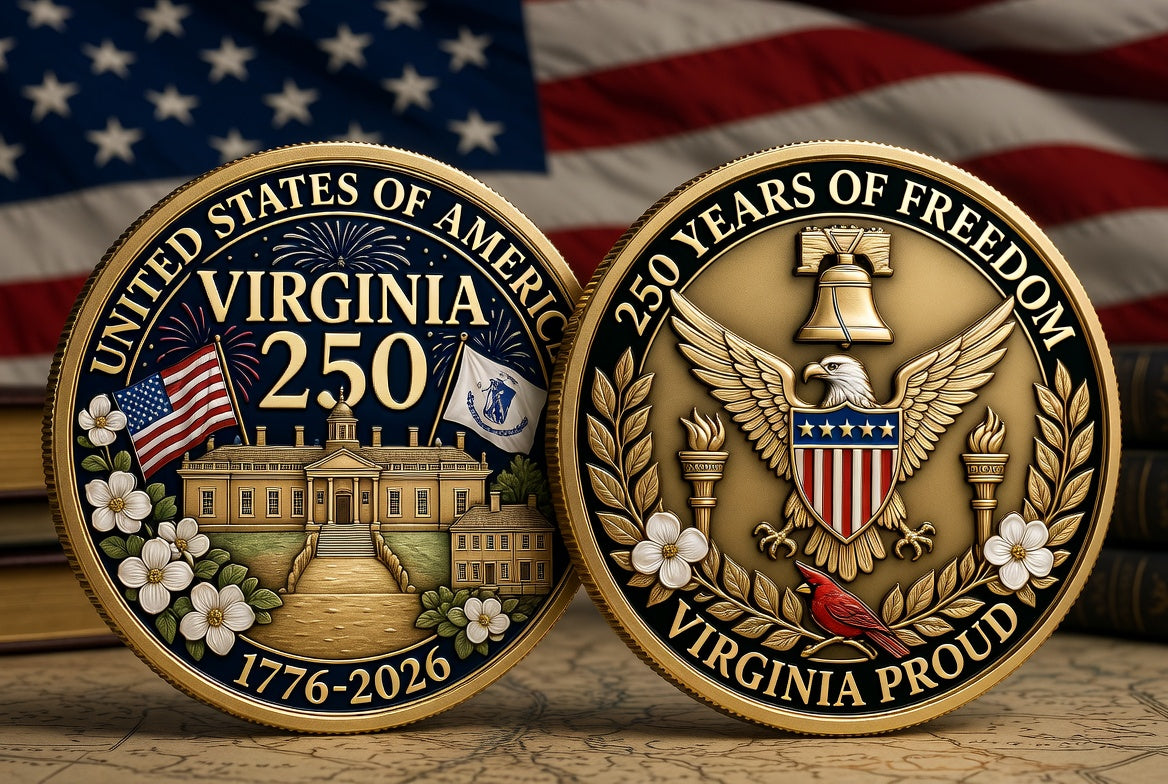 All State Proud 250th Anniversary Gold Coin – Patriotic Gift for Americans