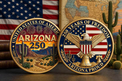 All State Proud 250th Anniversary Gold Coin – Patriotic Gift for Americans