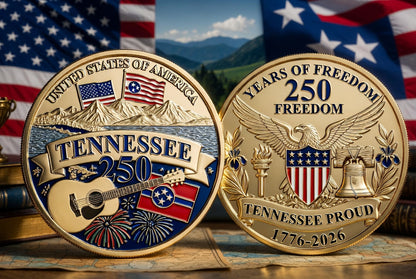 All State Proud 250th Anniversary Gold Coin – Patriotic Gift for Americans