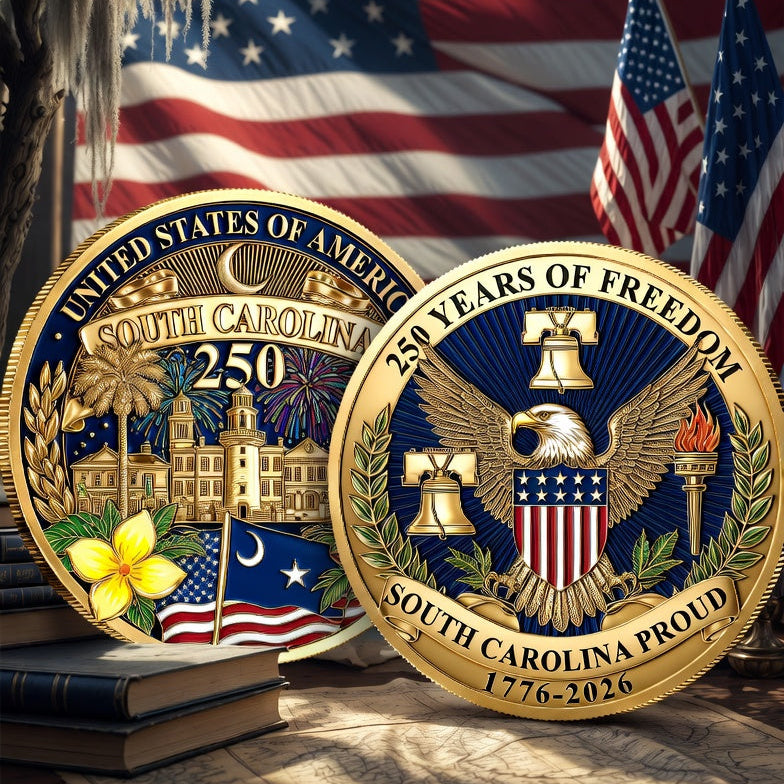 All State Proud 250th Anniversary Gold Coin – Patriotic Gift for Americans